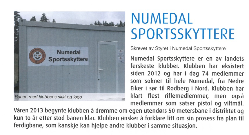 Skytternytt 2015 Numedal Sportsskyttere reportasje bilde